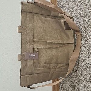 Bella Russo Tan Canvas Messenger Bag with Adjustable Strap